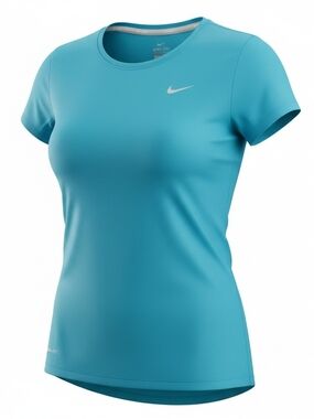 Nike Women's Short Sleeve Performance Tee Dri-fit - Aqua